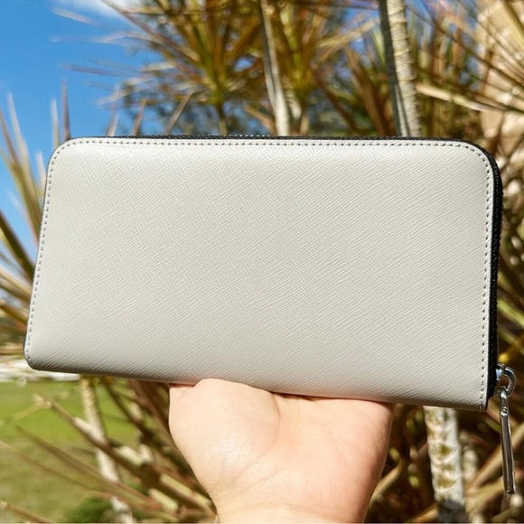 Kate Spade Staci Colorblock Large Continental Wallet Nimbus Grey - Picture 2 of 3